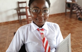 Winner, a school student from Liberia. 