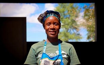 A volunteer cook in Zambia