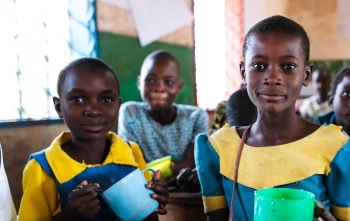 Children in class in Malawi
