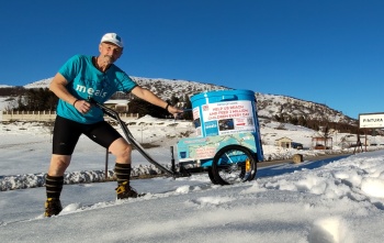 Luigi, volunteer with Mary's Meals Italy, on a previous fundraising effort.