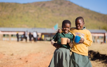 2024 - Zambia - Children enjoying meal 