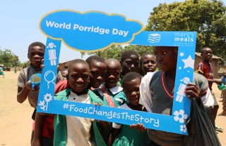 Children in Malawi celebrate World Porridge Day