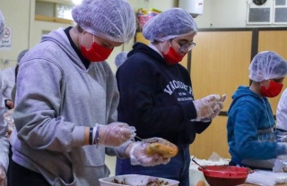 Volunteers working around the clock to provide meals to those impacted by the earthquake that struck on February 6 2023.