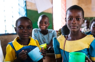 Children in class in Malawi