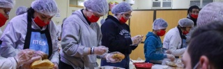 Volunteers working around the clock to provide meals to those impacted by the earthquake that struck on February 6 2023.