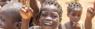 Children gather in Benin