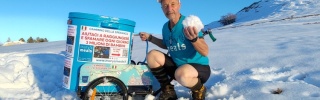 Luigi, volunteer with Mary's Meals Italy, on a previous fundraising effort.