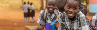 Children waiting for Mary's Meals