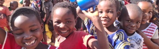 Children waiting for Mary's Meals in Malawi