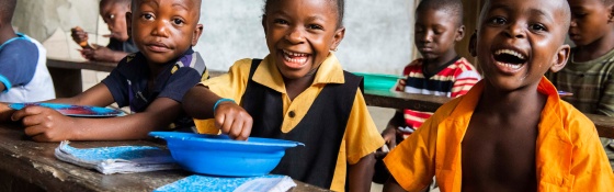 Children enjoying Mary's Meals