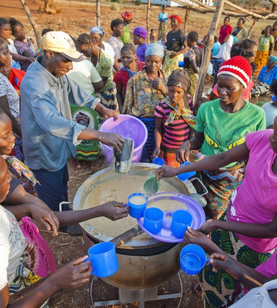 Mary's Meals being prepared in Zambia.