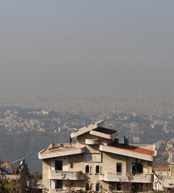 establishing shot of Beirut, Lebanon