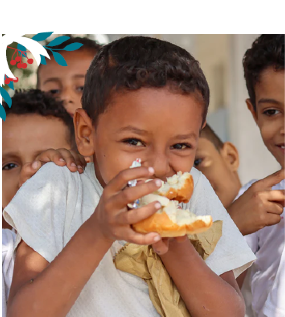 Provide 50 meals in a place of education