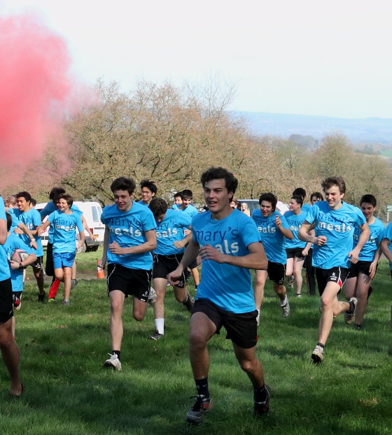 a group of marathon runners
