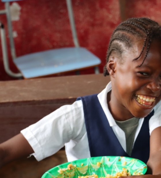 Girl in school in Liberia