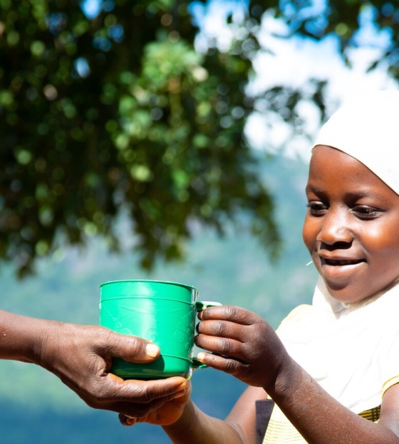 Breaktime is busier at Namingwere Primary School in Malawi