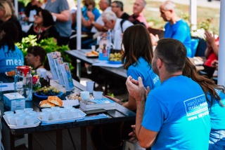 Mary's Meals supporters at the Mary's Meals information centre in Medjugorje