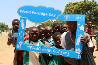 Children in Malawi celebrate World Porridge Day