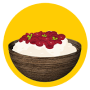 A graphic design of a bowl