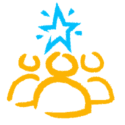 Animated icon representing community.