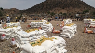 Image showing food and cooking supplies being organised.