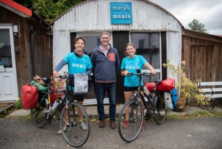 Jacob, Lucia and Magnus at The Shed in Dalmally