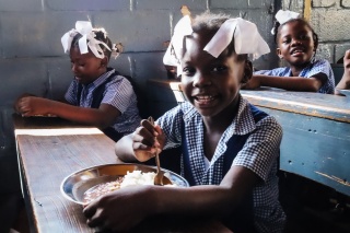 children in school in Haiti